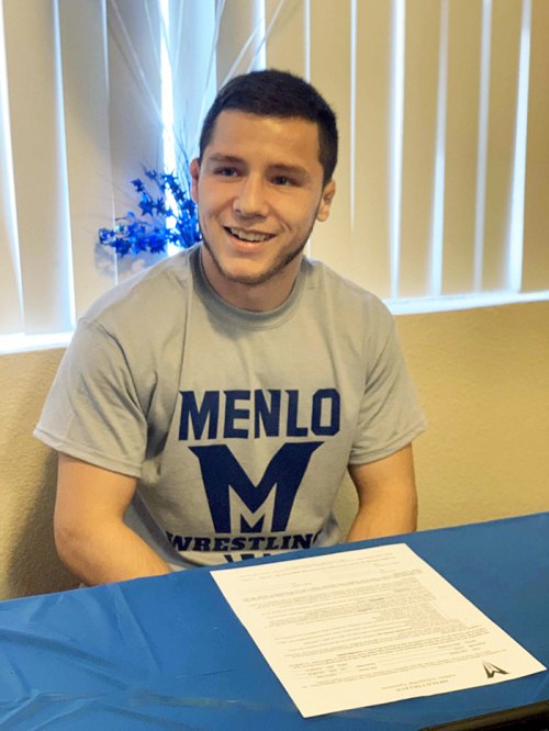 Lemoore High School wrestling standout Jesse Gayton signed a letter-of-intent on Monday to wrestle next year for Menlo College.